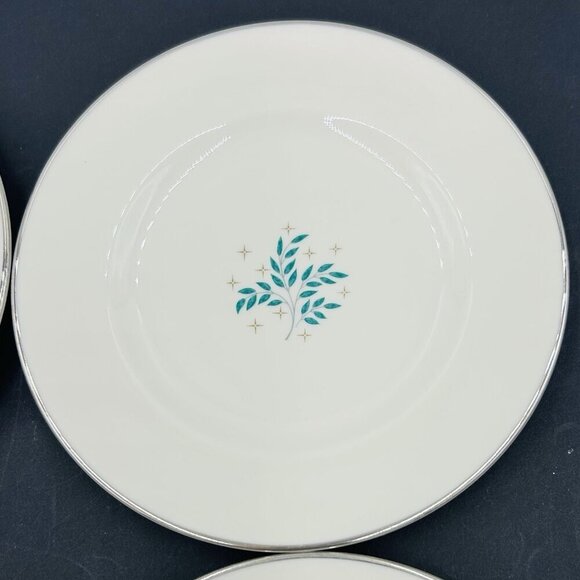 Syracuse China Lyric Pattern 6.25" Dessert/Bread Plates Vintage MCM Set of 4 - Picture 2 of 14